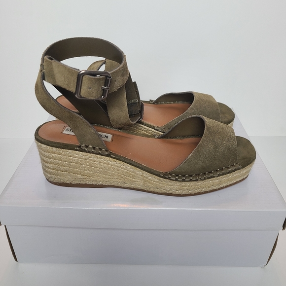Steve Madden Elody Olive Suede Espadrille Suede espadrille Kimmie sandals Espadrilles